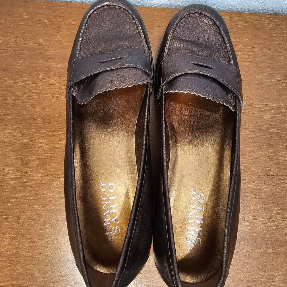 Men's Franco Sarto‎ Dress Shoe Loafer Black Size 10